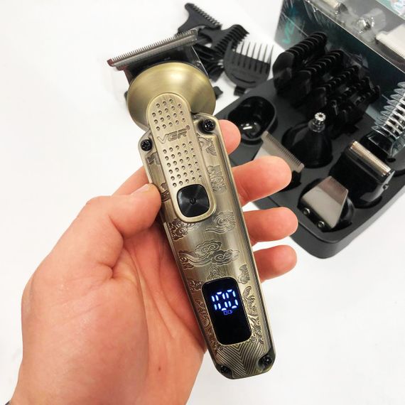 Окантовочная машинка для стрижки аккумуляторная VGR 6 в 1 V-095, Надежная машинка для стрижки PL-27 | Зображення 6