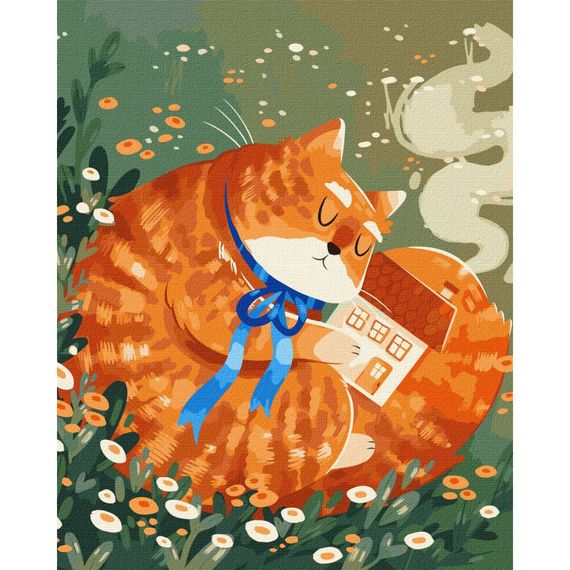 Картина по номерам "Пушистый хранитель" KHO4490 40х50 см