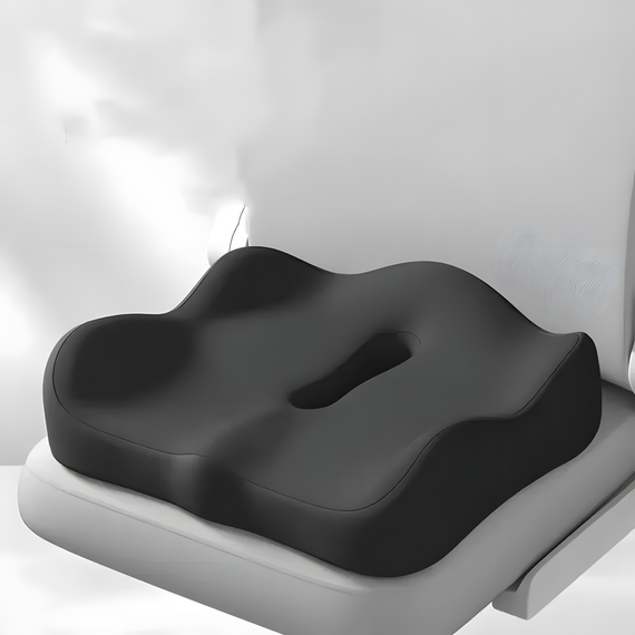 Комплект ортопедичних подушок Memory Foam для авто та офісного крісла black | Зображення 2