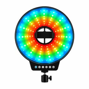 Світлодіодна LED лампа MJ-451 кільцева RGB 45 см зі  і пультом керування • Кільцева лампа MJ-451 для фото, відео, селфі, стримів, TikTok і зйомки контенту