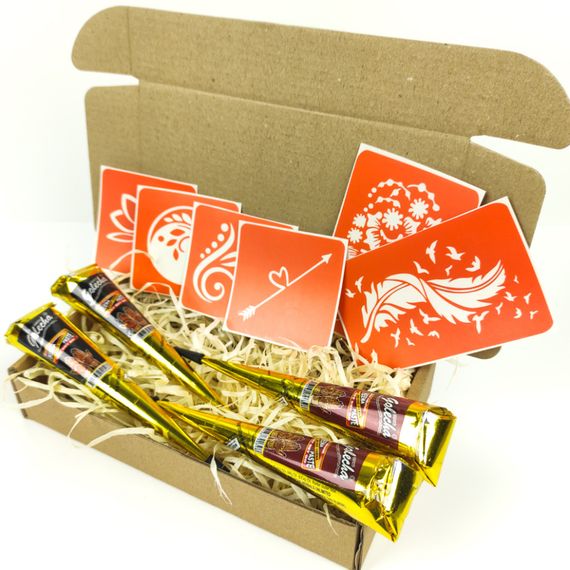 Набір хни з трафаретами для біо-тату №3 henna-set-03 | Зображення 4