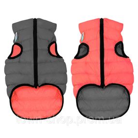 Курточка для собак AiryVest двусторонняя, размер XS 25, кораллово-серая
