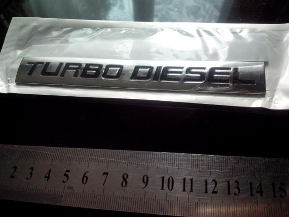 Шильд значок емблема прикраса шильдик для автомобіля авто turbo disel | Зображення 2