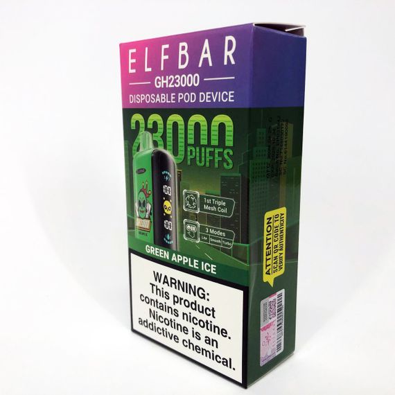 ELF BAR GH 23000 5%. Зеленое яблоко (Green Apple lce) | Зображення 3