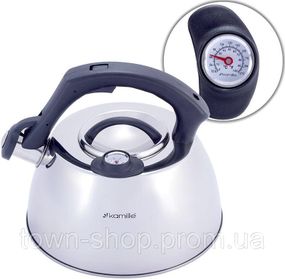 Чайник Kamille Whistling Kettle Thermo 3л из нержавеющей стали со свистком и термометром KM-1077