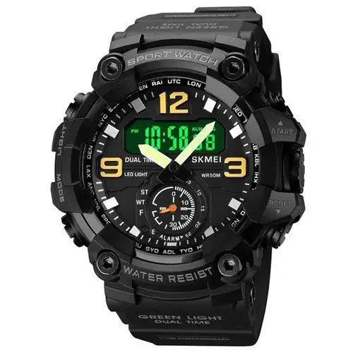 Годинник для військовослужбовців SKMEI 1965BK BLACK | Годинник скмей чоловічий | Водостійкий HX-998 тактичний годинник | Зображення 3