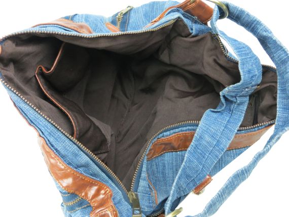 Женская джинсовая сумка Fashion jeans bag синяя | Зображення 7
