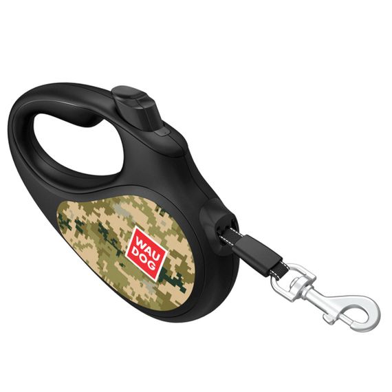 Рулетка для собак Waudog R-Leash L с рисунком "Милитари", лента, 5 м | Зображення 4