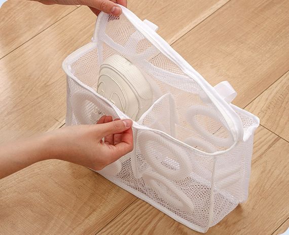 Сетка для стирки обуви Мешок для стирки обуви с поролоновыми вставками 28×24,5×8 см. | Зображення 7