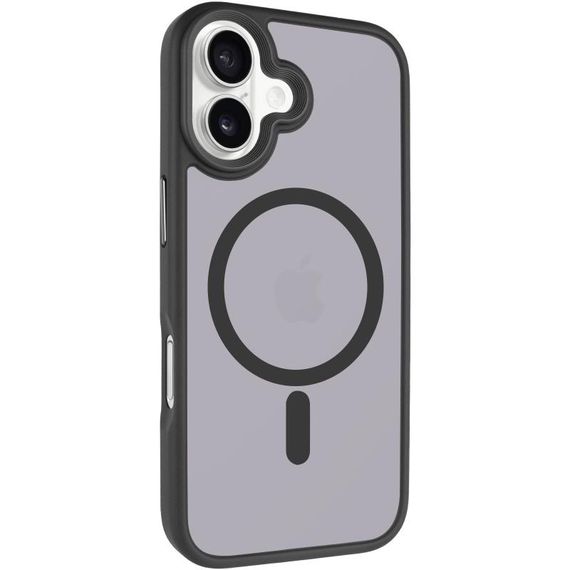 TPU+PC чохол Metal Buttons with Magnetic Fit для Apple iPhone 17 (6.3") Чорний / Black