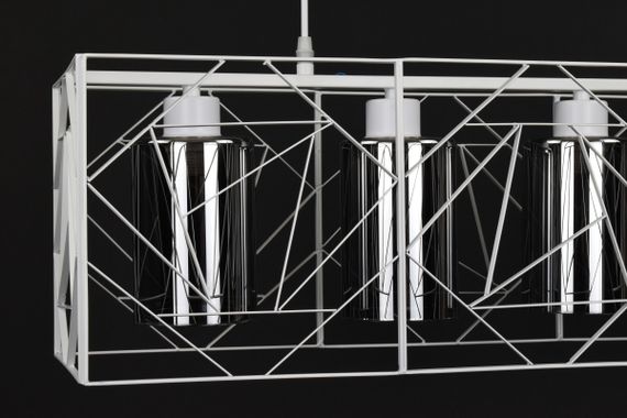 Люстра підвісна LOFT на 4 лампочки 27768 Білий 30-100х25х71 см. | Зображення 4