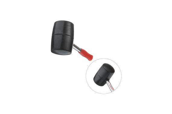 Киянка Intertool - 900 г х 90 мм черная, ручка металл (HT-0233) | Зображення 3