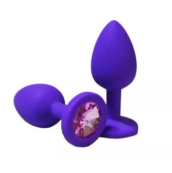 Силиконовая анальная пробка с кристаллом SKN KSIL-11S ( размер S ) sexstyle | Зображення 3