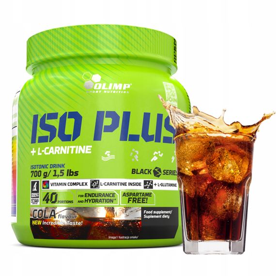 Ізотоник - Енергетик  Iso Plus powder  700 g (Cola) | Зображення 1