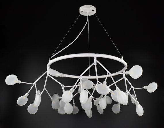 Люстра підвісна на 36 лампочок 27053 Білий 50-120х100х100 см. | Зображення 2