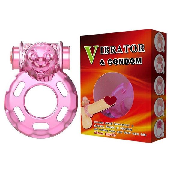 Кольцо с вибрацией и презервативом Vibrator & condom, BI-010084 sexstyle