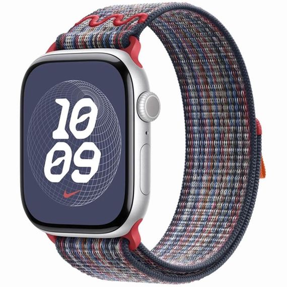 Ремінець Nike Sport Loop для Apple Watch 38/40/41/42mm(ser.10) Blue / Red | Зображення 1