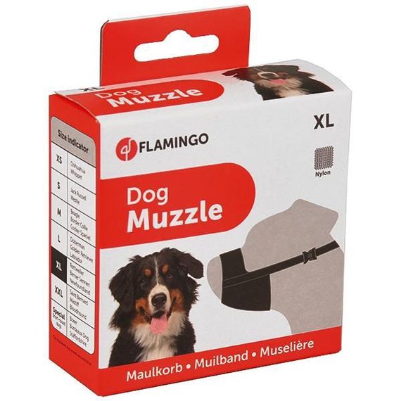 Flamingo Muzzle Nylon xl фламинго нейлон намордник для собак пород овчарка, ротвейлер, ньюфаундленд