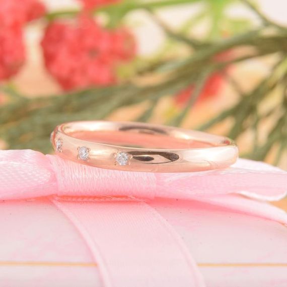 Кольцо из красного золота с фианитами 21.5 | Зображення 2