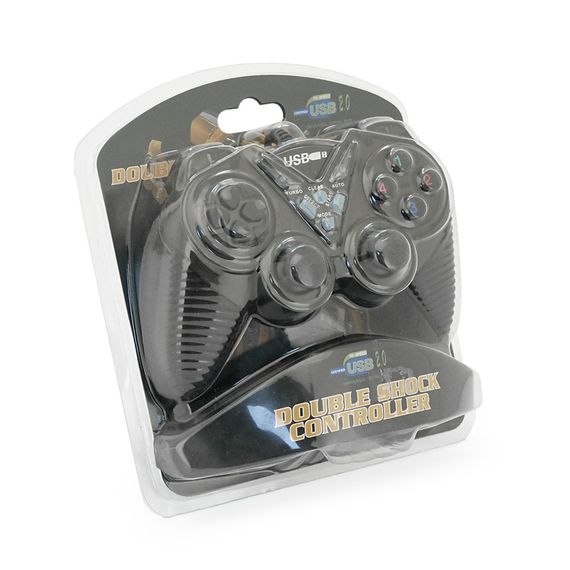 Геймпад для ПК USB-908 USB 2.0 Double Shock (Black), Blister | Зображення 1