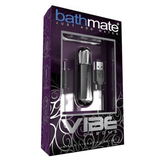 Вібропуля Bathmate Vibe Bullet Chrome, глибока потужна вібрація Sex Aura | Зображення 2