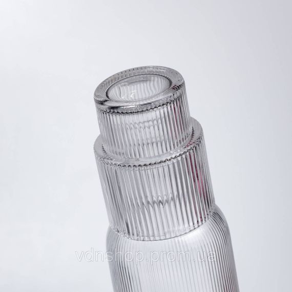 Глечик 700 мл зі склянкою 1 (шт) графин для компоту соку води лимонаду глечик для напоїв Прозорий HP-19-L3 | Зображення 2