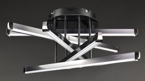 Люстра світлодіодна стельова LED світильник для квартири на стелю лед 27932 Чорний 26х64х64 см.