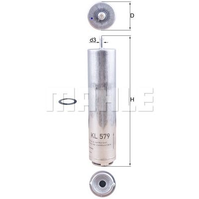 Фильтр топливный Mahle KL579D