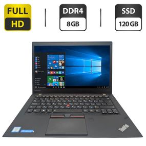 Ноутбук Lenovo ThinkPad T460s / 14" (1920x1080) IPS / Intel Core i5-6300U (2 (4) ядра по 2.4 - 3.0 GHz) / 8 GB DDR4 / 120 GB SSD / Intel HD Graphics 520 / WebCam б/в