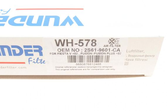 Фільтр повітряний Ford Fiesta 01-08 Mazda 2 1.2-1.6 03-07 WH 578 | Зображення 7