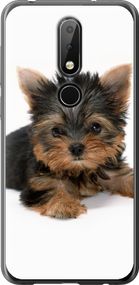 Чехол на Nokia 6.1 Plus Щенок йоркширского терьера "931u-1539-17620"