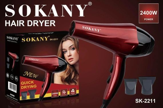 Професійний потужний фен для волосся з насадками та іонізацією Sokany SK-2211 | Зображення 6