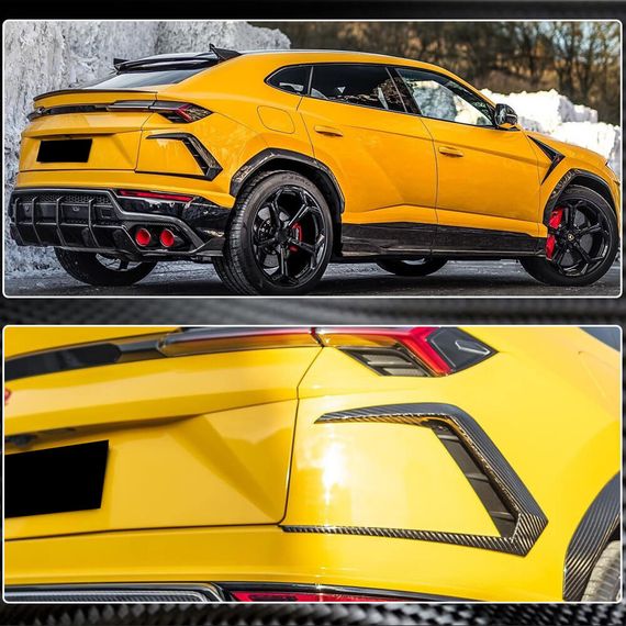 Накладки на задний бампер (Dry Carbon) для Lamborghini Urus 2018- гг | Зображення 4