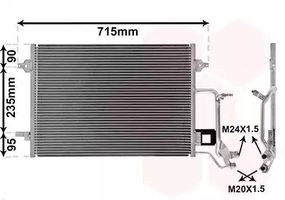 Радіатор, конденсор кондиціонера VW PASSAT, AUDI A4, Van Wezel (03005140)