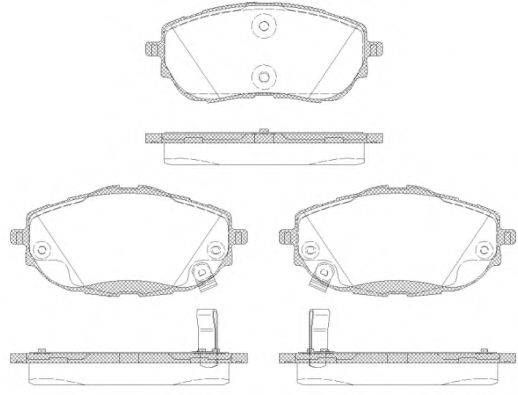 Колодка гальм. диск. TOYOTA AURIS 1.3-2.0 2012-, COROLLA 1.33-1.8 2013 - передн. (вир-во REMSA) REMSA 156102 на TOYOTA COROLLA ALTIS седан (NRE18_, ZRE17_, ZRE18_, NDE18_)