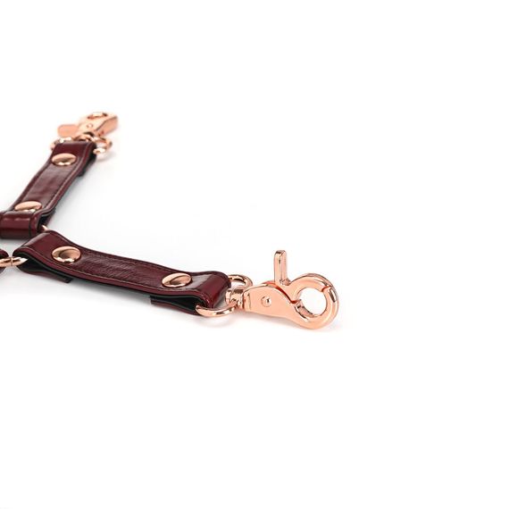 Шкіряна хрестовина Liebe Seele Wine Red Hogtie Бордова One Size | Зображення 4