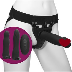 Набір для страпона з вібрацією Doc Johnson Body Extensions - BE Naughty - Black Sex Aura