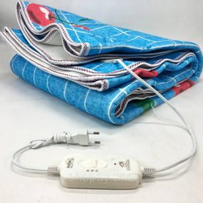 Электропростынь Electric Blanket электрическая простынь с подогревом электроматрас 170х150 см голубая клетка