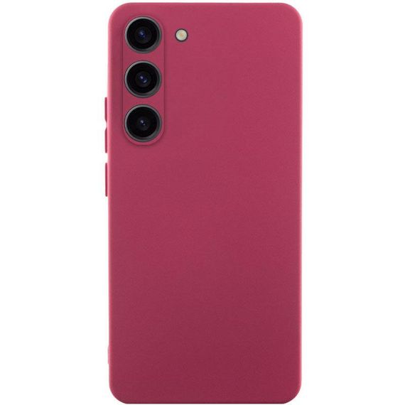 Чохол TPU GETMAN Liquid Silk Full Camera для Samsung Galaxy S23+ Бордовий / Marsala
