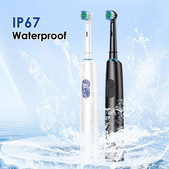 Електрична зубна щітка з 4 змінними насадками, USB-перезаряджання, таймер. Біла | Зображення 3