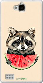 Чохол на Huawei Honor 3C Єнотик з кавуном "4605u-307-2448"