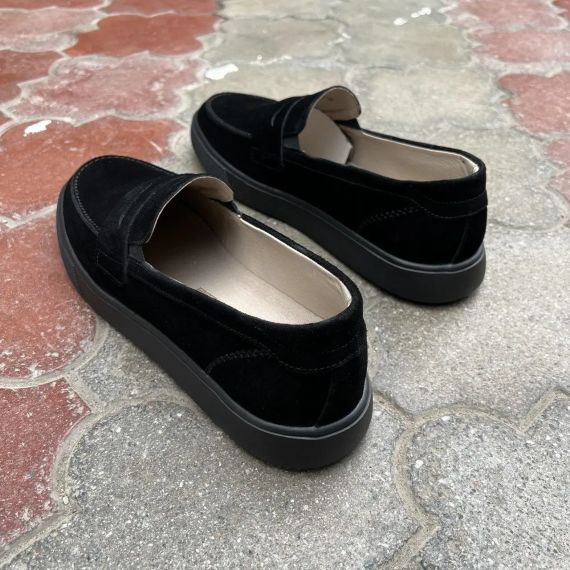 Замшеві чоловічі туфлі на чорні підошві 47 розмір | Зображення 4