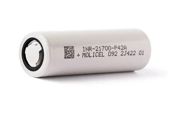 Акумулятор Molicel INR21700-P42A  21700 3.7V 4200mAh 45Ah Li-ion