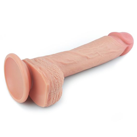 Фалоімітатор - Dual-Layered Silicone Cock 8.5" Flesh Sex Aura | Зображення 1