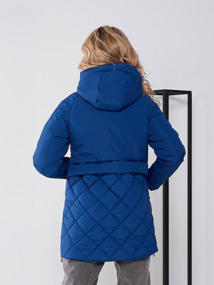Жіноча зимова куртка з капюшоном, арт. 509, синій електрик | Зображення 2