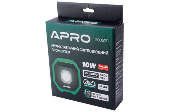 Прожектор аккумуляторный Apro - 10 Вт Li-Ion (900520) | Зображення 6