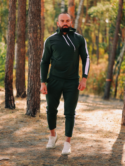 Костюм Лампас весна хакі-білий S XL | Зображення 1