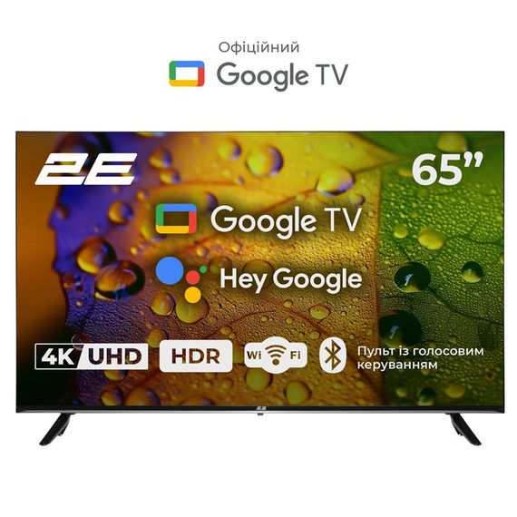 Телевізор 65&quot; 2E LED 4K 60Hz Smart Google TV Black 2E-65A07K