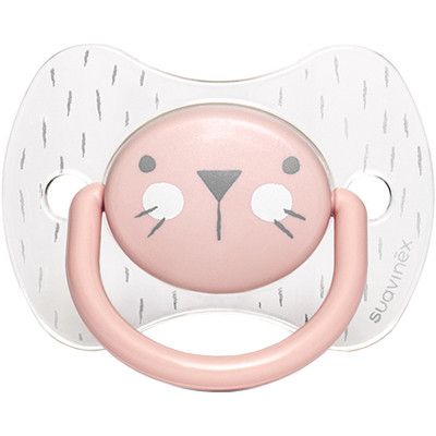 Пустышка Suavinex Hygge:Уютные истории 6-18 мес., розовая (306603)