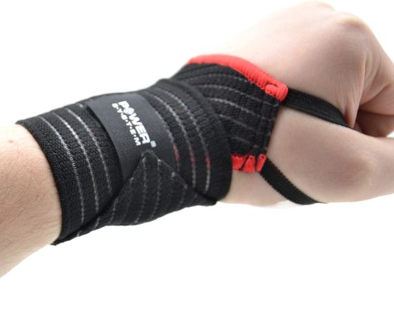 Кистьові бинти Power System PS-6000 Elastic Wrist Support Black/Red (пара) | Зображення 8